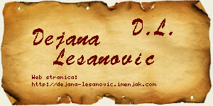 Dejana Lešanović vizit kartica